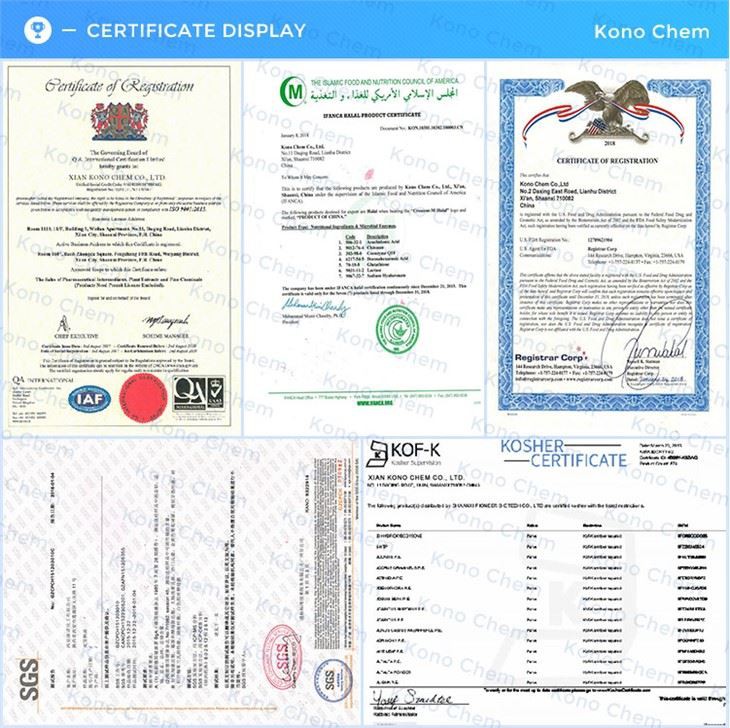 Certificates Of Royal Jelly Lyophilized Powder